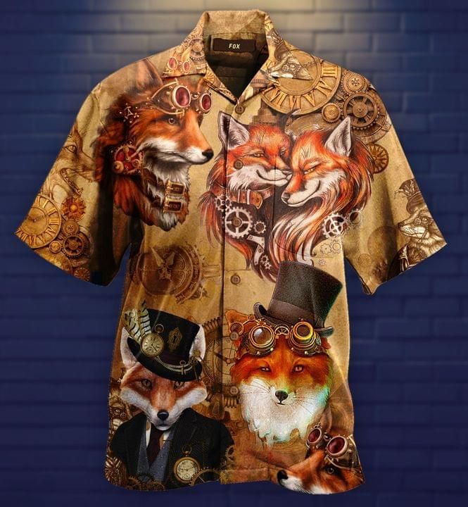 Fox Printed On Hawaiian Shirt PANHW00044
