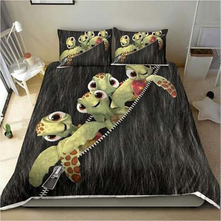 Turtles Zip 3D Printed Bedding Set