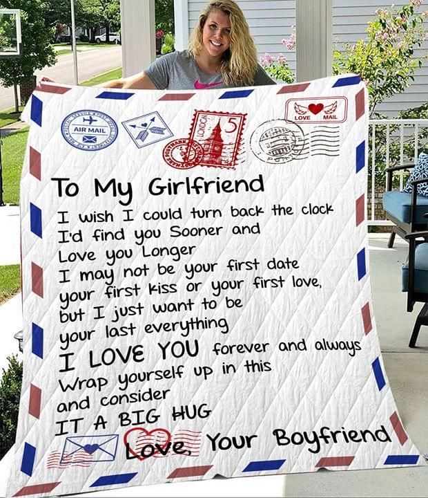 To My Girlfriend i Wish I Could Turn Back Boyfriend Letter Quilt