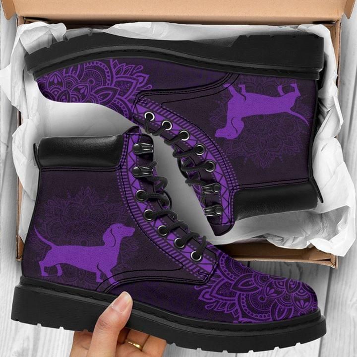 Dashunch Mandala Purple Classic Boots Shoes