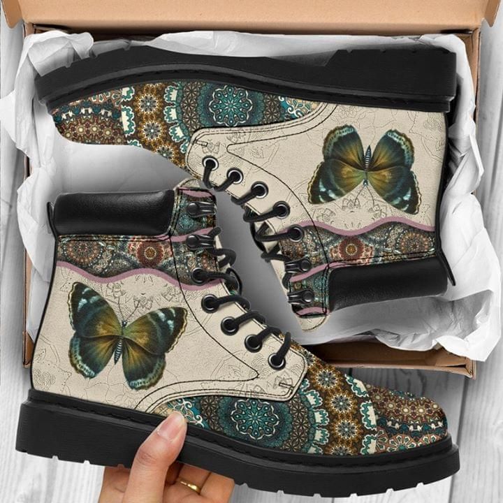 Butterfly Mandala Classic Boots Shoes PANCBO0072