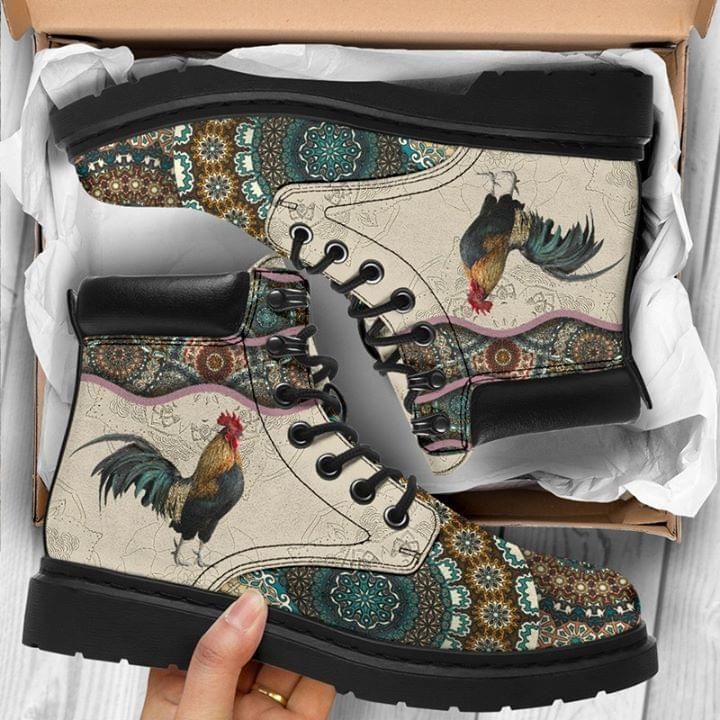Rooster Mandala Classic Boots Shoes PANCBO0006