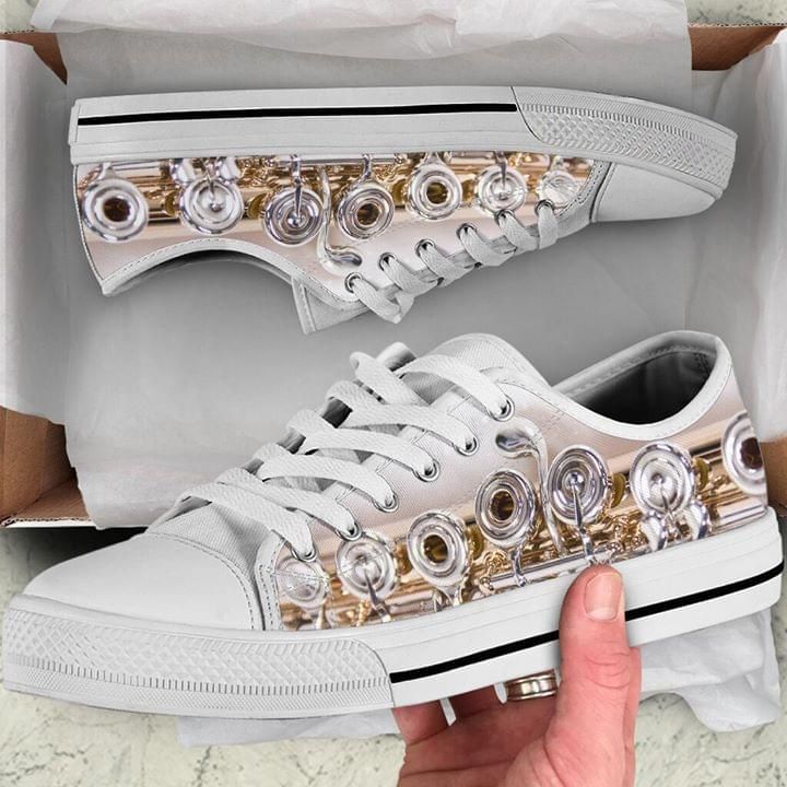 Saxophone Printed On Low Top Shoes