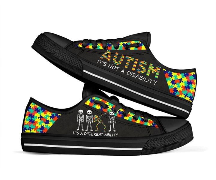Autism Its Not A Disability Its A Different Ability Low Top Shoes PANLTS0046
