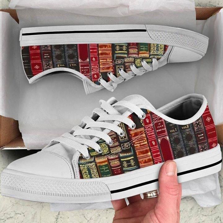 Books Printed On Low Top Shoes PANLTS0056