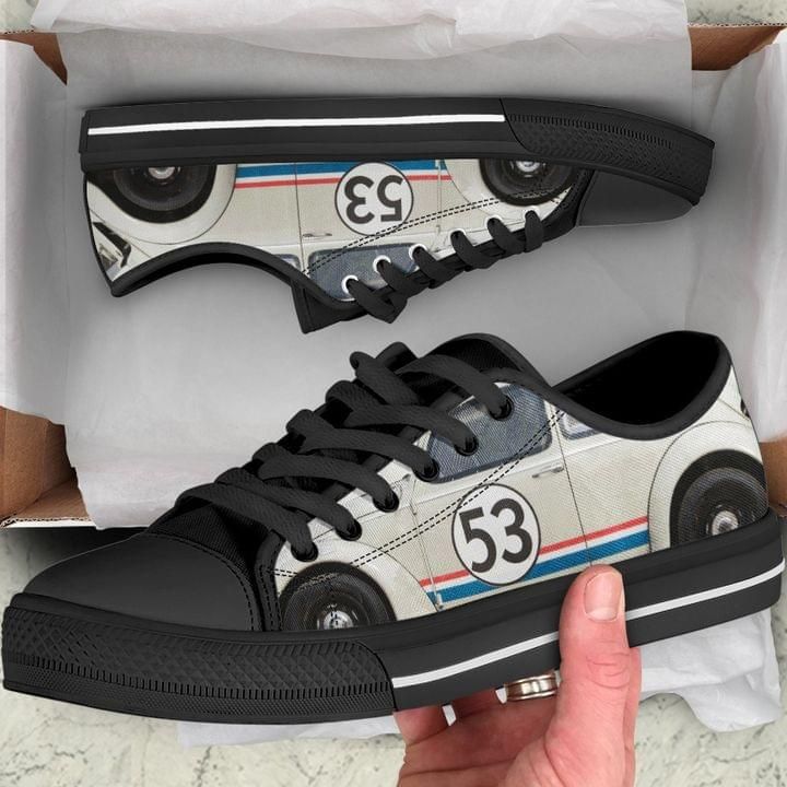 53 Stock Car Printed On Low Top Shoes PANLTS0076