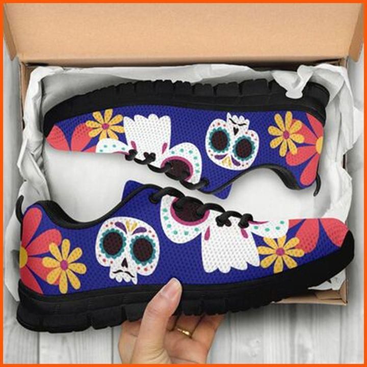 Skull Flowers Color Sneaker Shoes