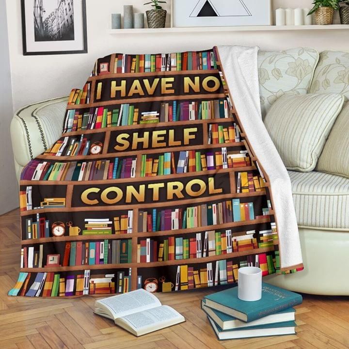 I Have No Shelf Control Bookshelf Fleece Blanket