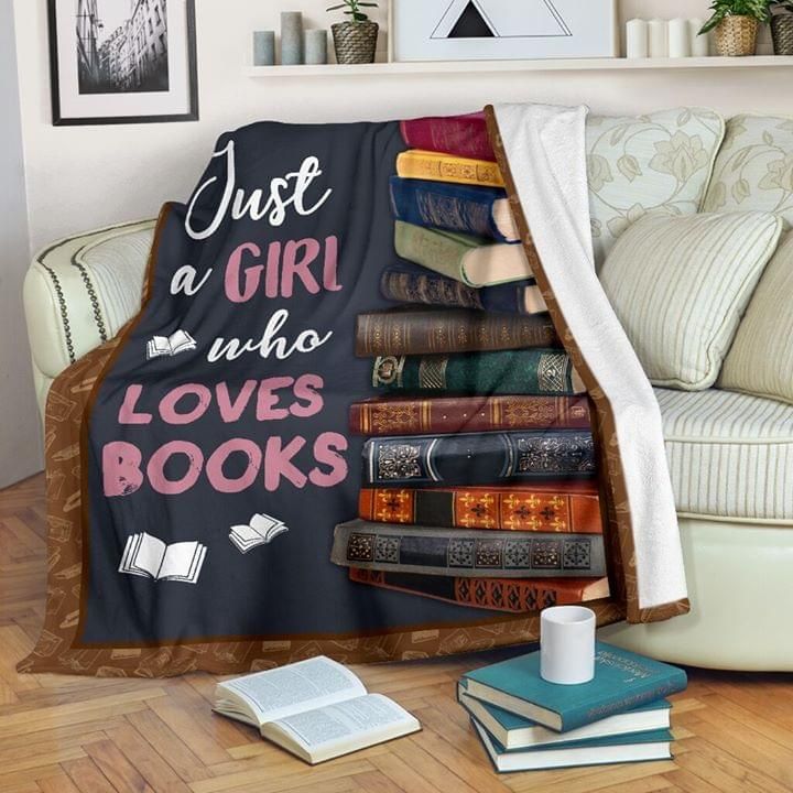 Just A Girl Who Loves Books Fleece Blanket