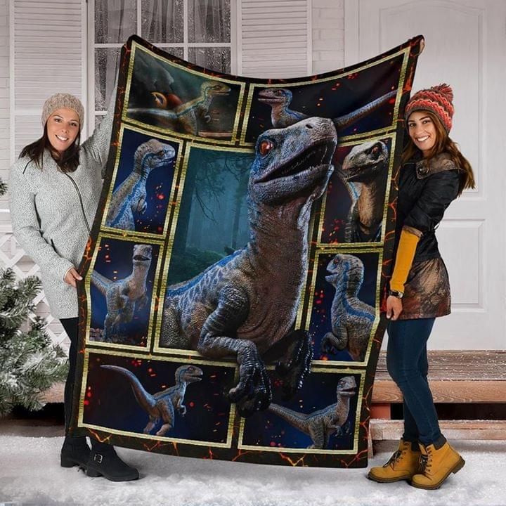 Dinorsaur Printed On Fleece Blanket