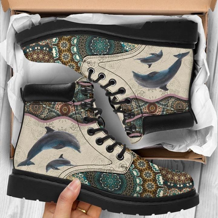 Dolphins Mandala Classic Boot Shoes