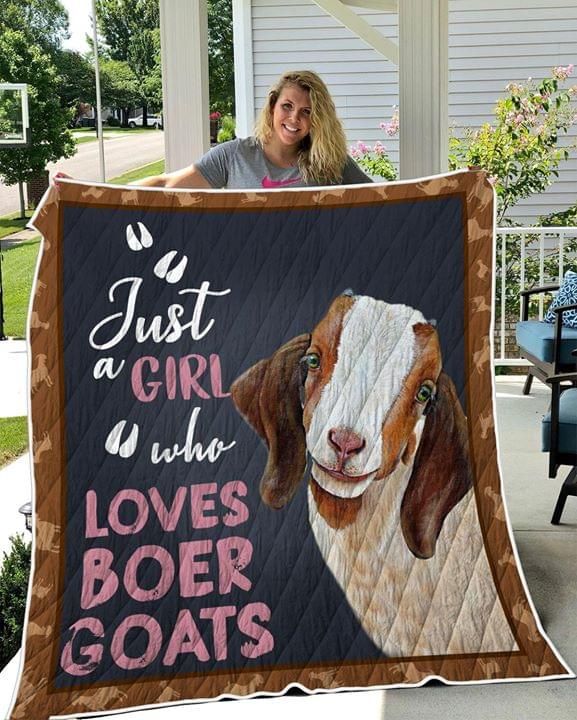 Just A Girl Who Loves Boer Goats Quilt