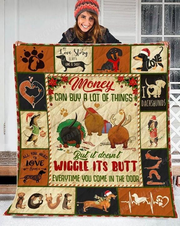 Money Can Buy A Lot Of Things But It Doeasnt Wiggle Dachshund Quilt