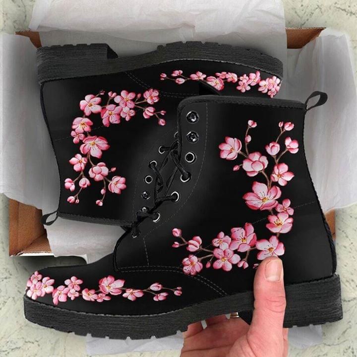 Cherry Blossom Leather Boot Shoes PANLTB0002