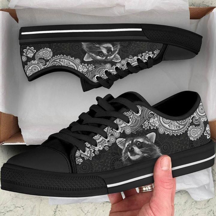 Raccoon Mandala Low Top Shoes PANLTS0036