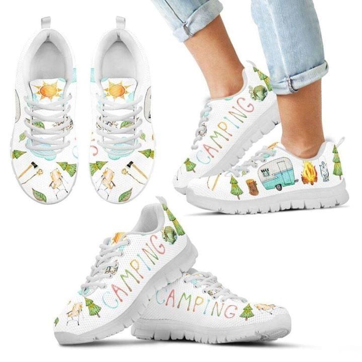Camping White Sneaker Shoes