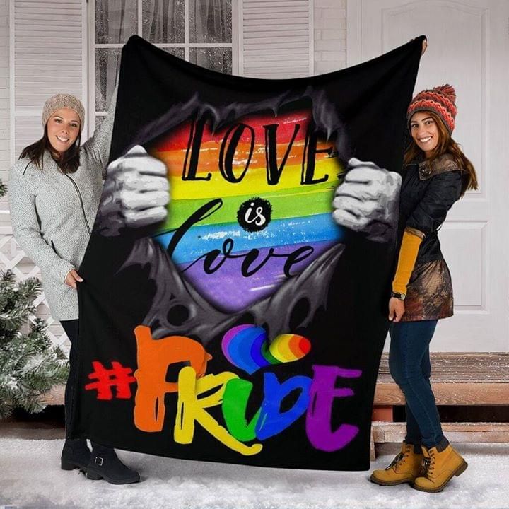 Love Is Love Pride LGBT Fleece Blanket