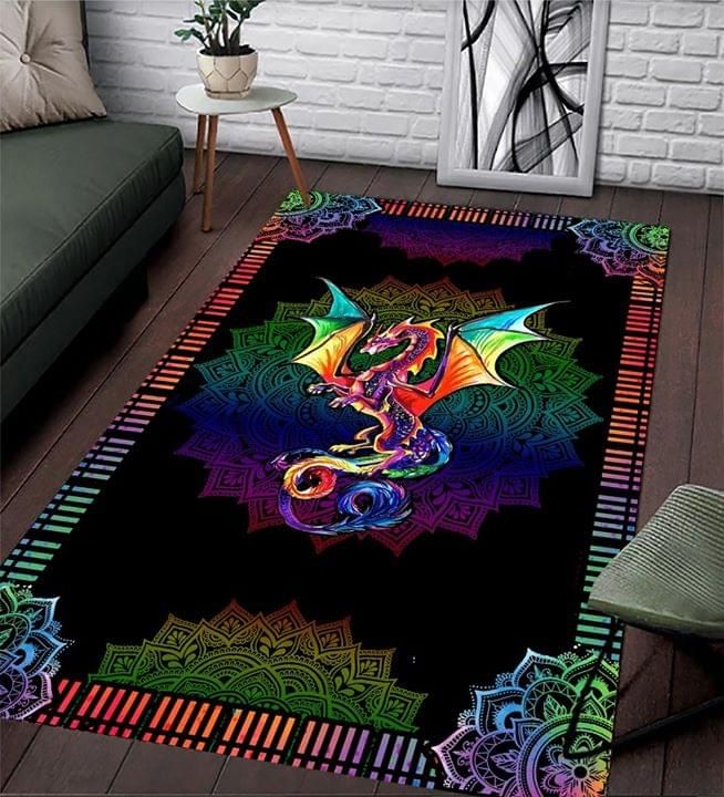 Dragon Color Mandala Rug