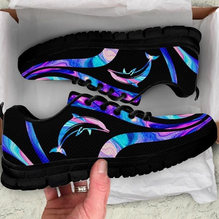 Dolphin Color Blue Purple Sneaker Shoes PANSNE0032