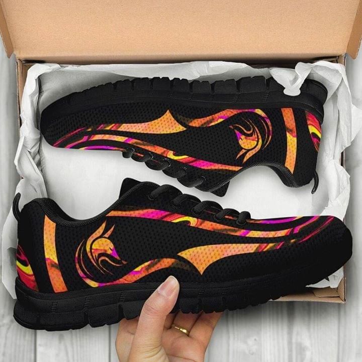Fox Color Pink Orange Sneaker Shoes