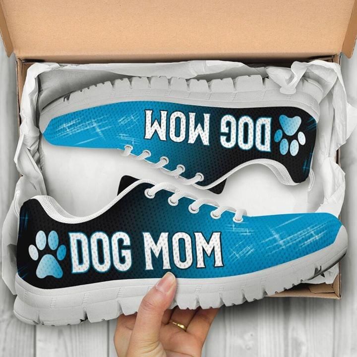 Dog Mom Paw Blue Sneaker Shoes