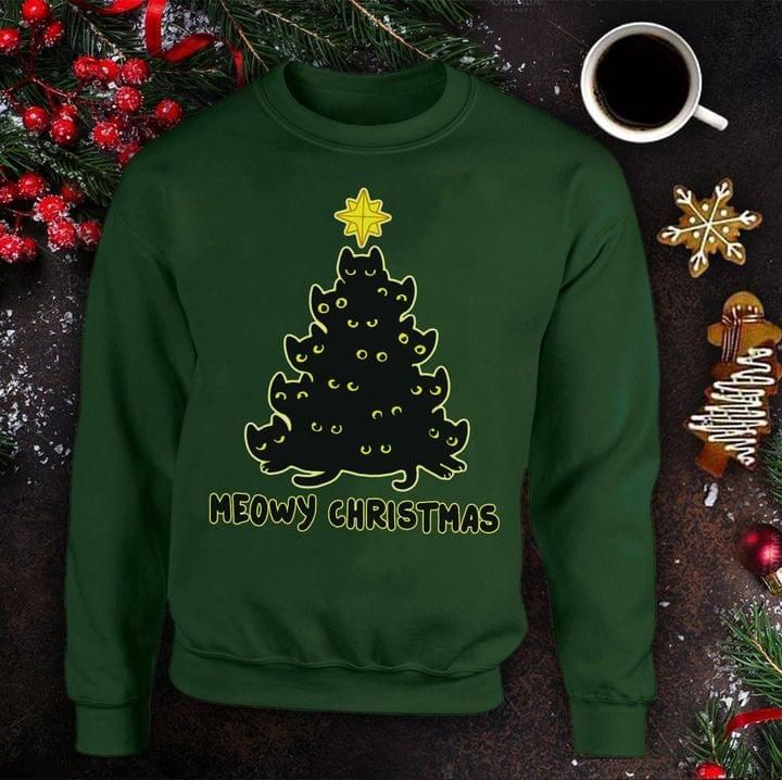 Meowy Christmas Gift Cats Sweatshirt