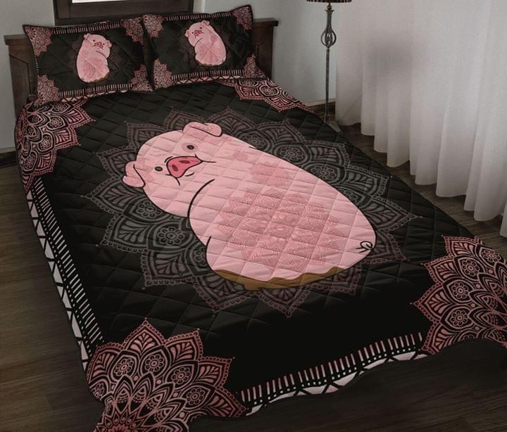 Pink Pig Lovely Mandala Quilt Set