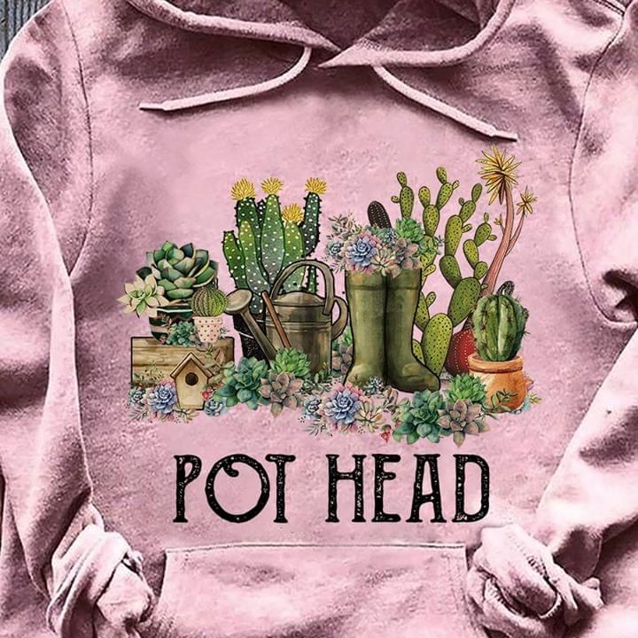 Pot Head Gardening Pink Hoodie