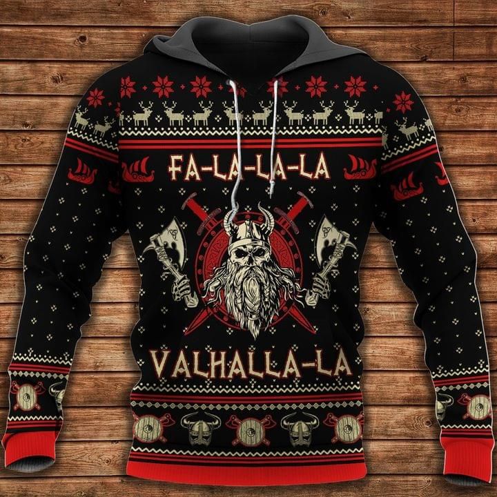 Falalala Valhallala Viking Chirstmas 3D Hoodie