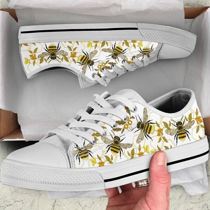 Bees Pattern Low Top Shoes PANLTS0095