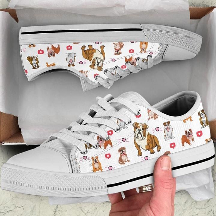 Boxer Dogs Pattern Low Top Shoes