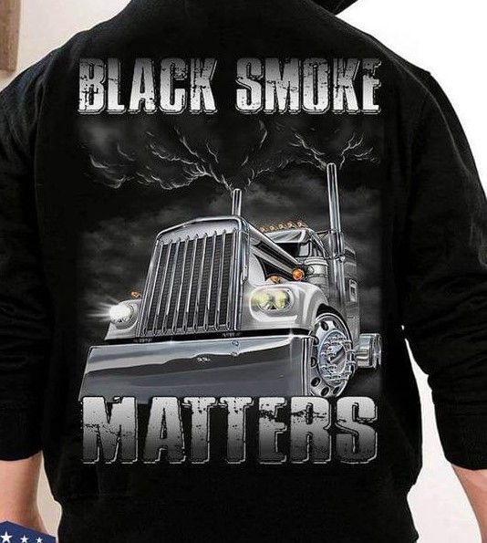 Black Smoke Matters Trucker Black Hoodie PAN2HD0004