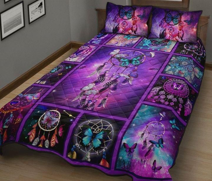 Dreamcatcher Native American Purple Quilt Set