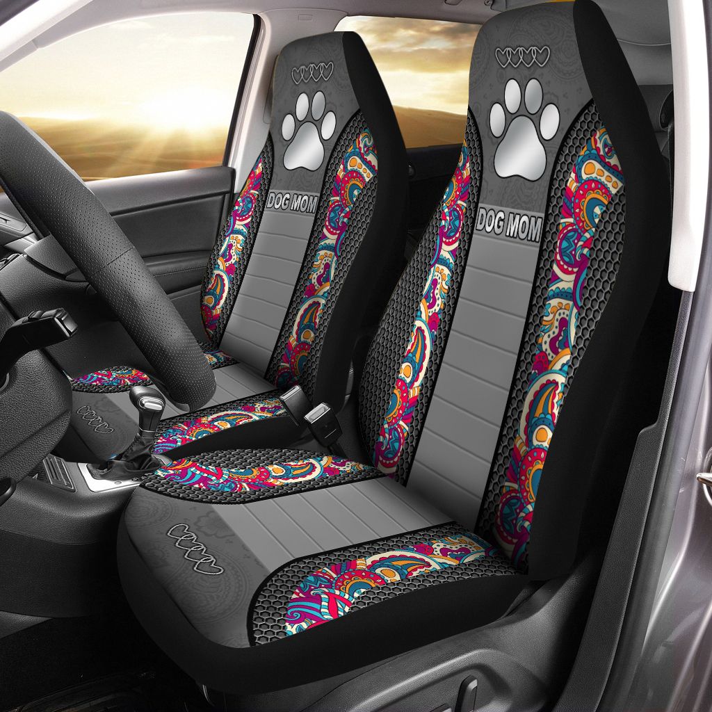 Dog Mom Mandala Pattern Car Seat Cover PANCSC0008