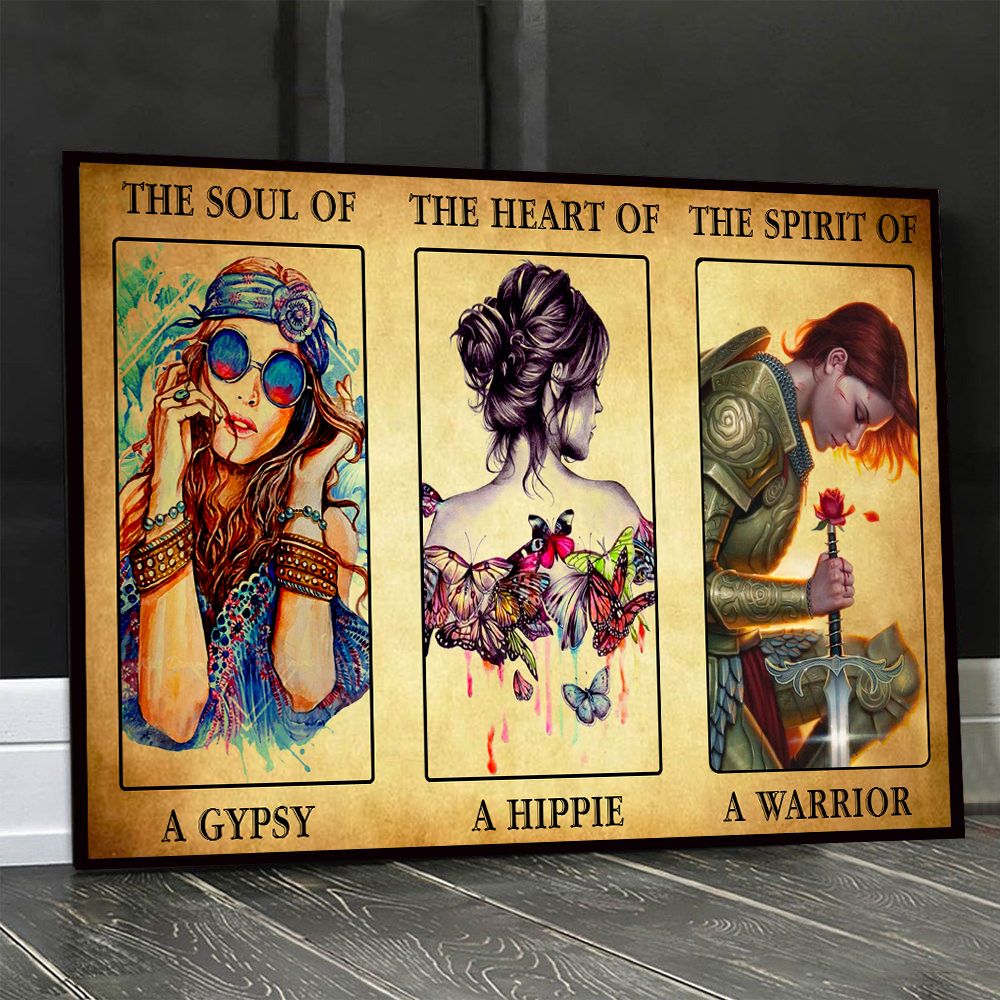 The Soul Of A Gypsy The Heart Of A Hippie A Warrior Horizontal Poster PANPT0002
