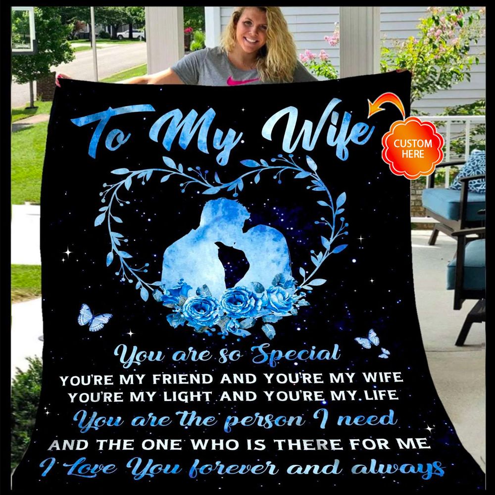 Personalized Gift For Wife Fleece Blanket You Are my So Special Heart
