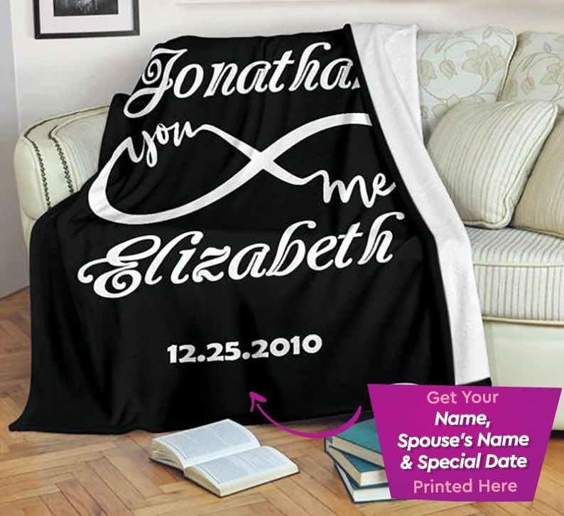 Personalized Gift For Couple Fleece Blanket You & Me