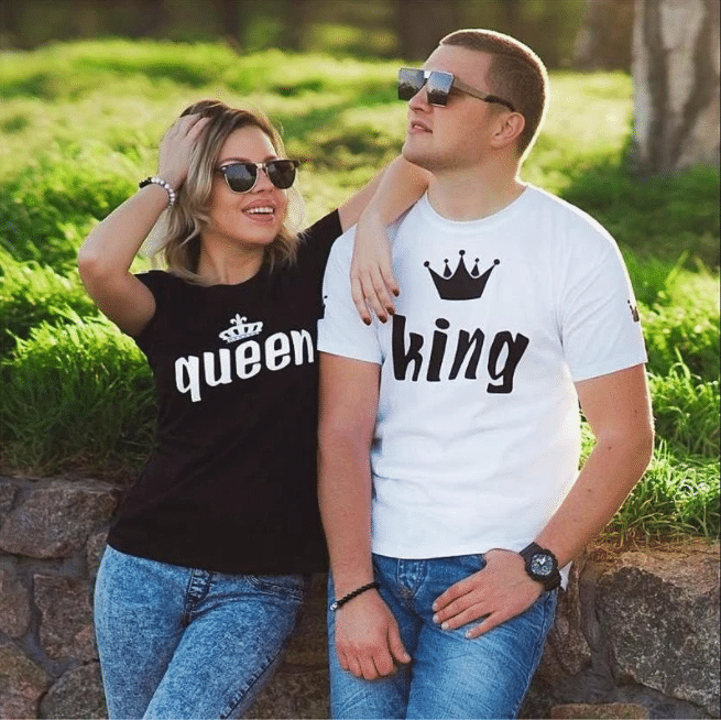 Personalized Gift For Couple T-shirt King And Queen PAN