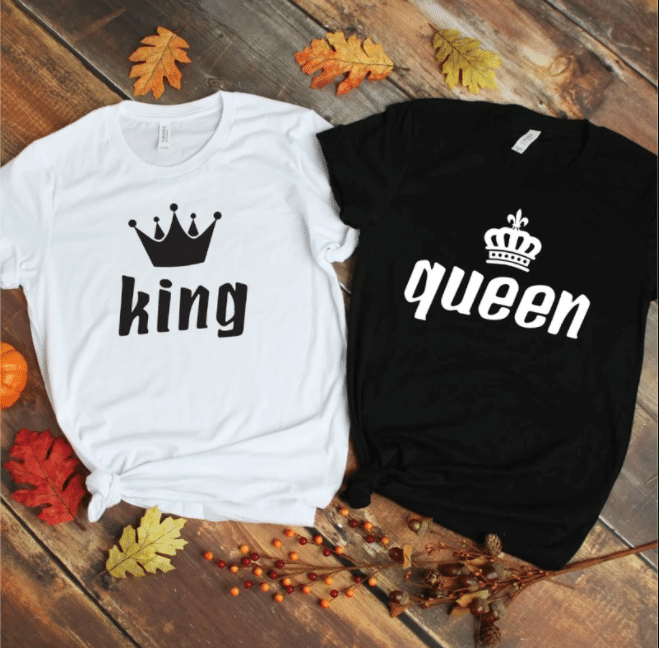 Personalized Gift For Couple T-shirt King And Queen PAN