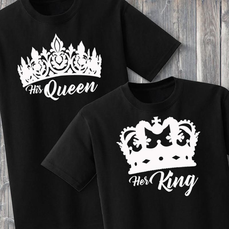 Gift For Couple T-shirt Her King And His Queen PAN2TS0144