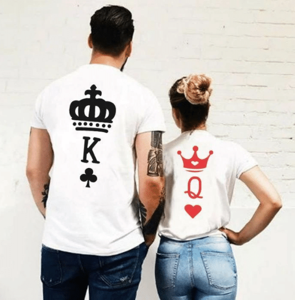 Gift For Couple Crown T-shirt King And Queen