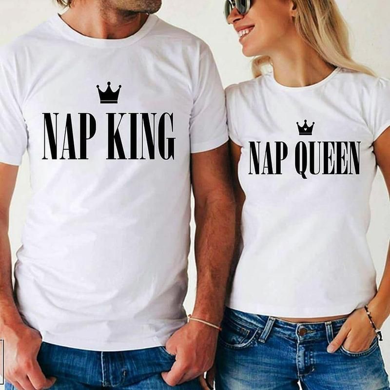 Personalized Gift For Couple T-shirt King Of Whatevers Left And Queen Of Everything