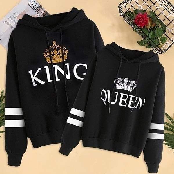 Personalized Gift For Couple Hoodie 2D King And Queen