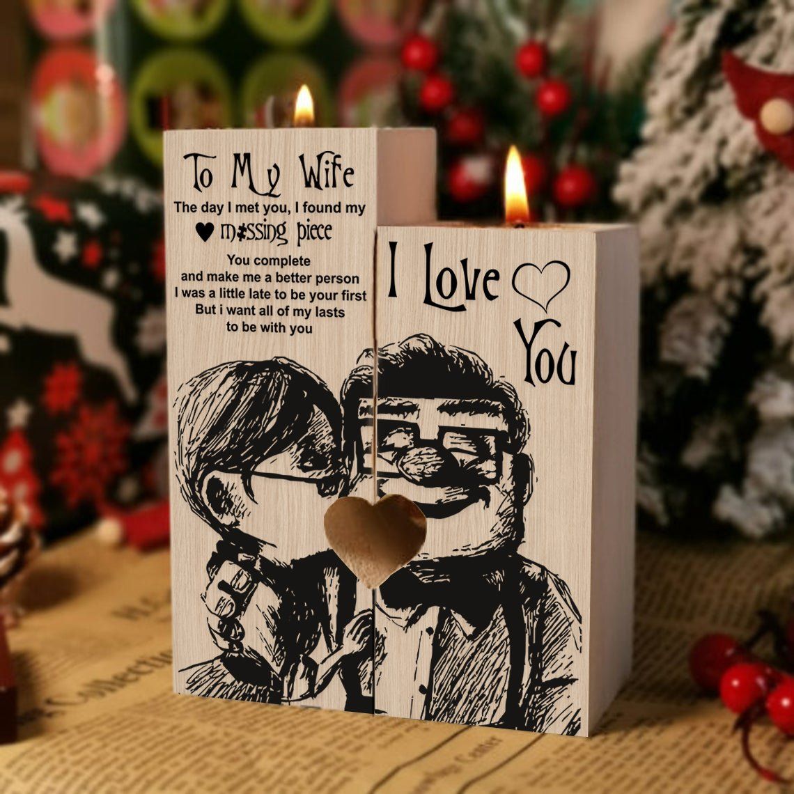 Personalized Gift For Couple Candle Holder The Day I Met You I Found My Missing Piece