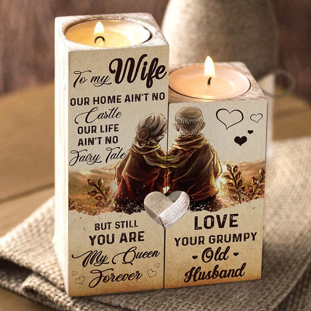 Gift For Wife Candle Holder But Still You Are My Queen Forever