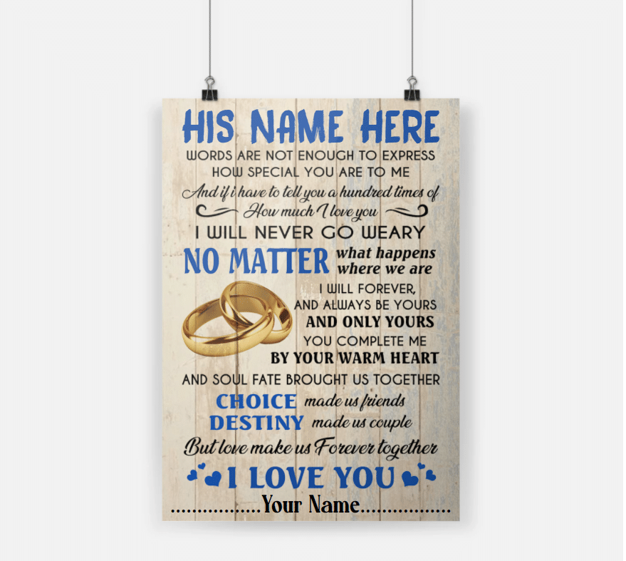 Personalized Gift For Couple Ring Poster Words Are Not Enough To Express