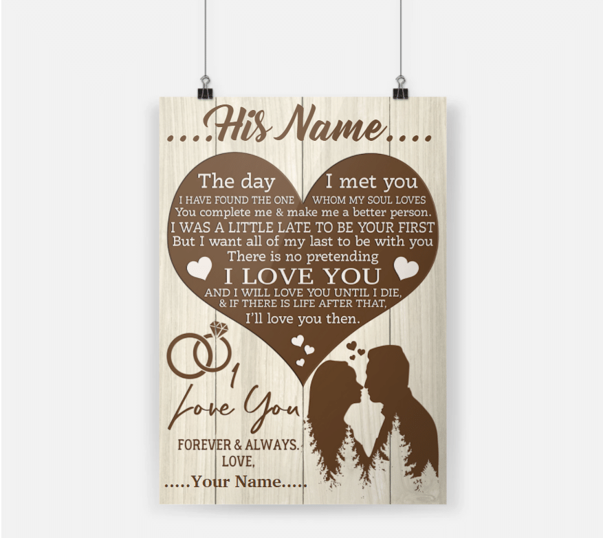 Personalized Gift For Couple Poster The Day I Met You I Have Found My Soul Loves PAN