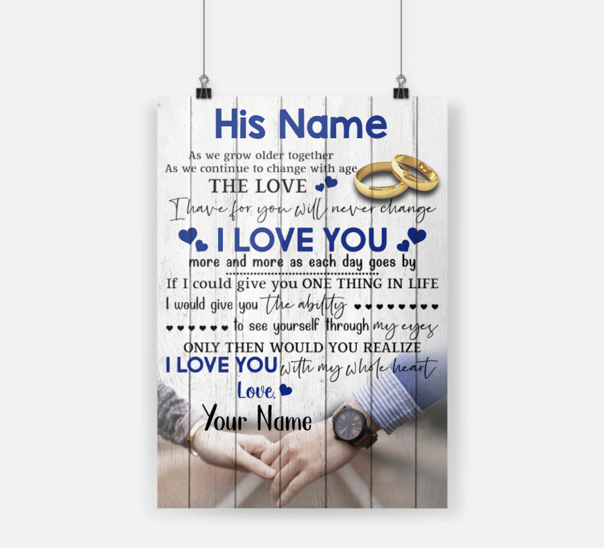 Personalized Gift For Couple Poster As We Grow Older Together