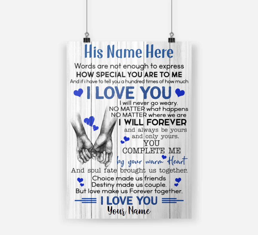 Personalized Gift For Couple Vertical Poster Words Are Not Enough To Express