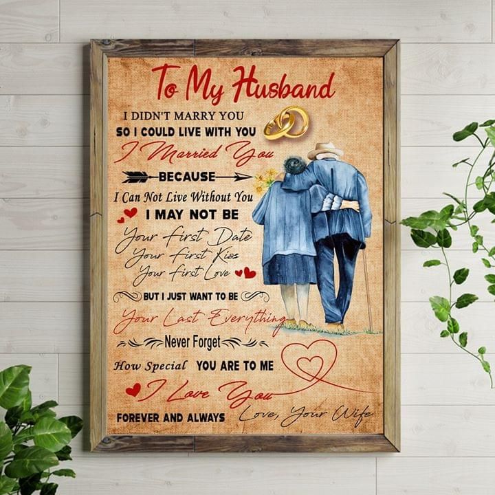 Gift For Husband Poster I Didnt Marry You So I Could Live With You PANPT0017